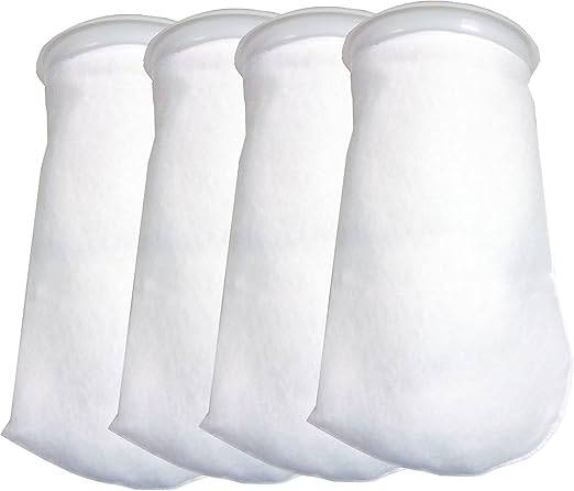 4 Pack - 7 Inch Ring Filter Socks 200 Micron - Aquarium Felt Filter Bags -7 Inch Ring By 16 Inch Long - Fits Eshopps - AM BRAND