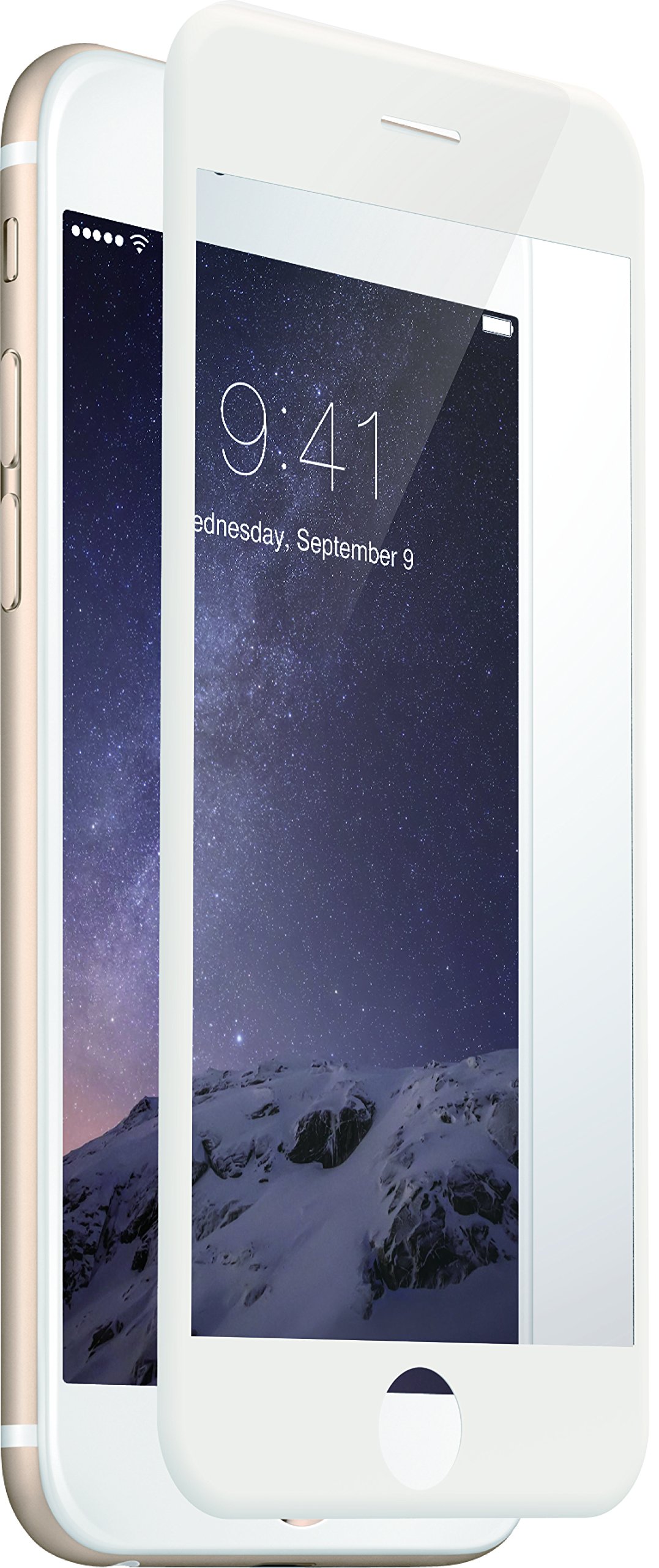 Just Mobile AutoHeal Self-Healing Screen Protector for iPhone 6s/6 - Retail Packaging - White