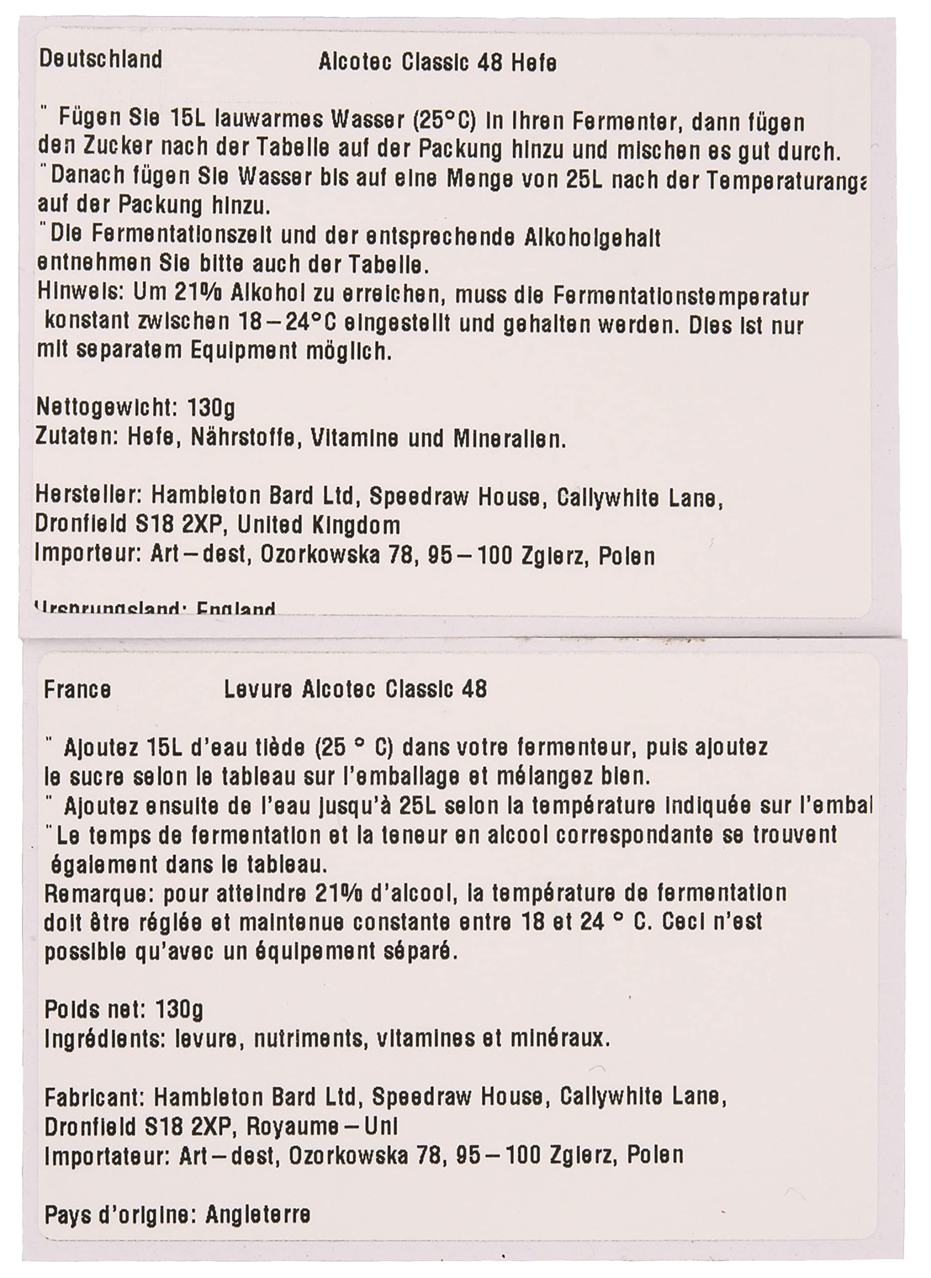 Alcotec Turbohefe Classic 48h 20% alkoholu 8 x