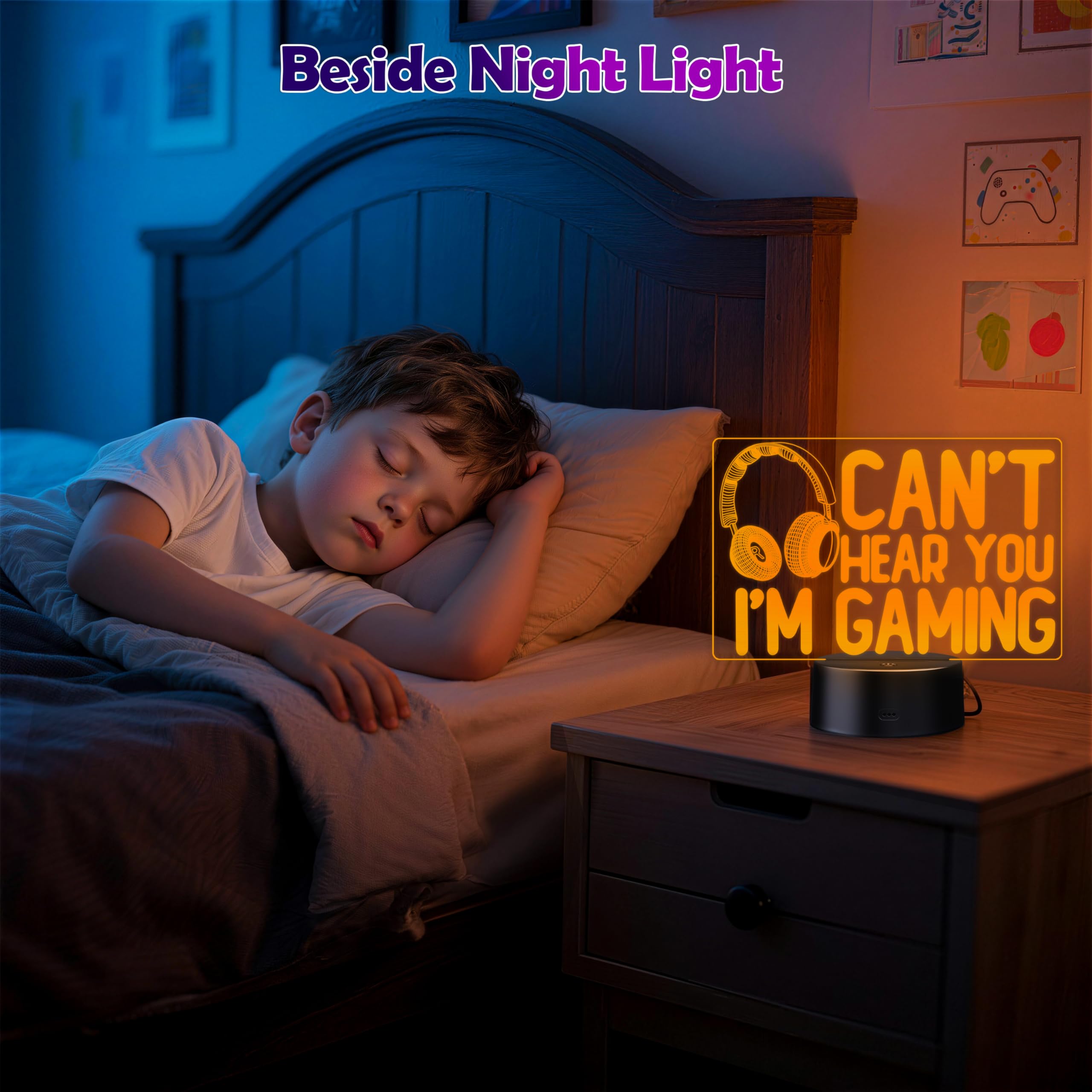 Can't Hear You I'm Gaming Luz nocturna