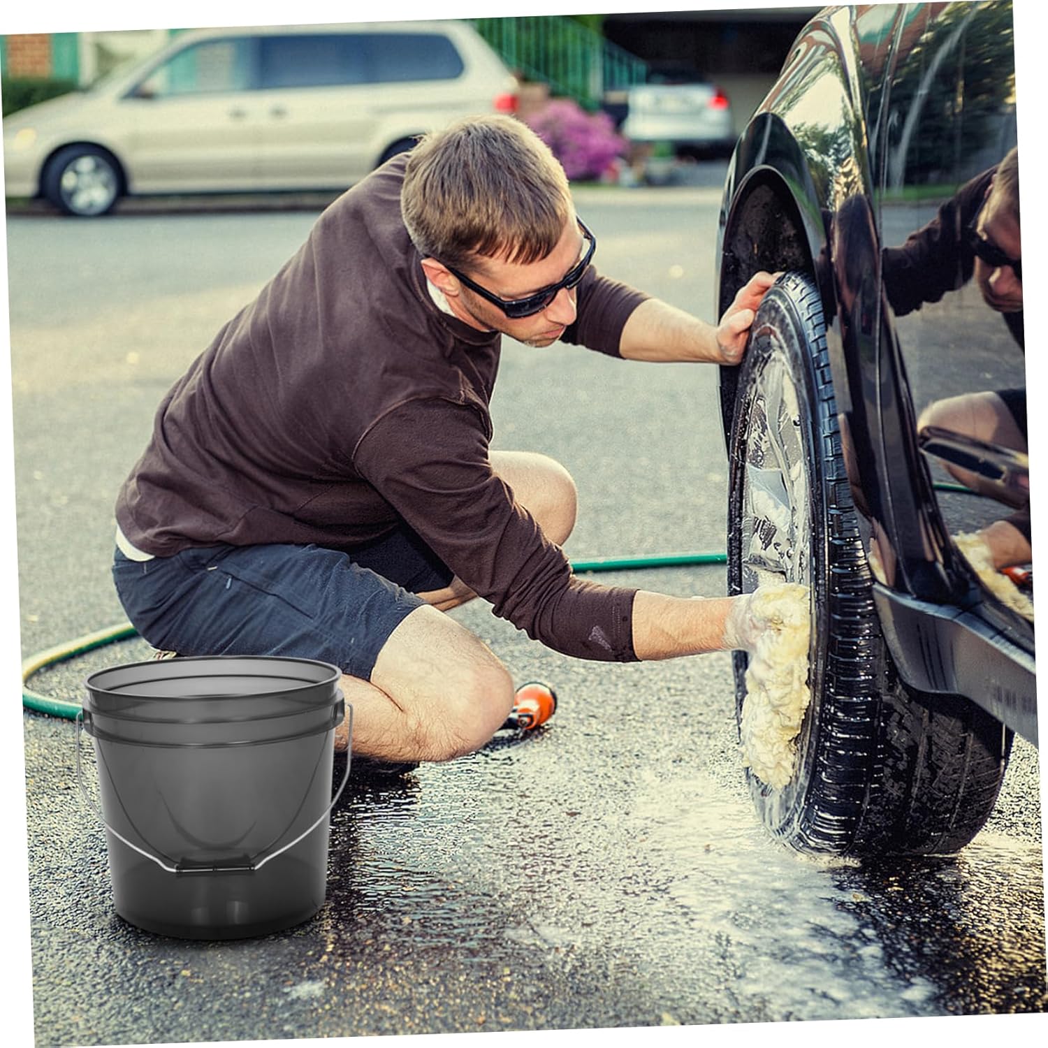 Thickened Plastic Bucket Handle for Car Washing Outdoor Camping and Home Use Water Storage and Cleaning