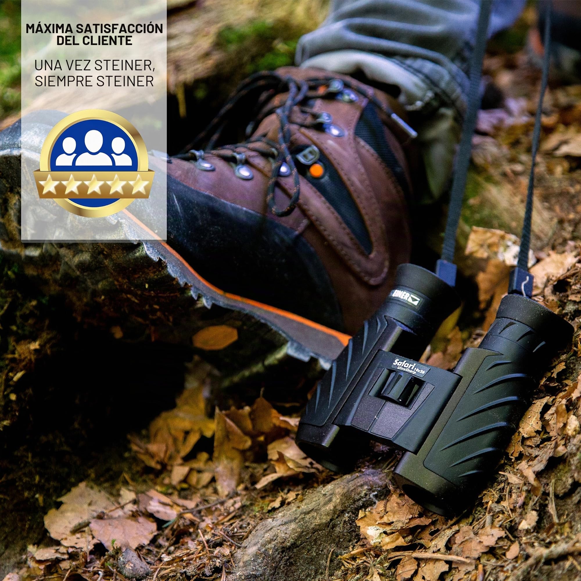 STEINER Prismáticos Safari UltraSharp 10x26 - Óptica de Calidad Alemana, Zoom 10x, Compacto, Ligero, Ideal para Viajes, Senderismo, Deportes y observación de la Naturaleza
