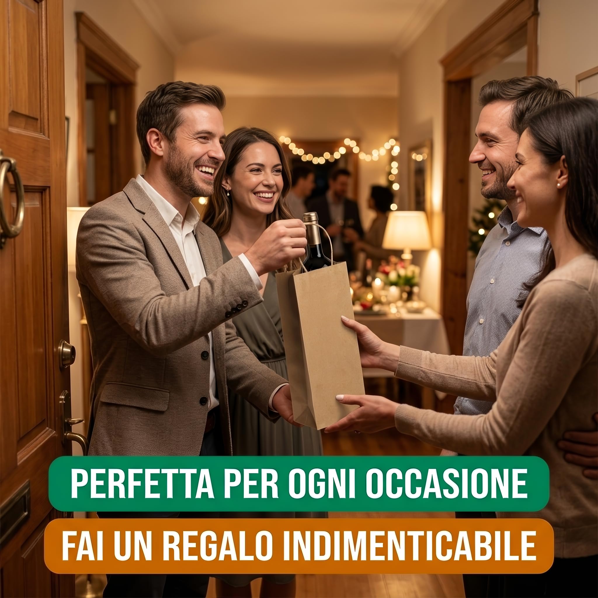 SECONDOTE 100 Buste Regalo Bottiglie Vino, Prosecco e Spumante