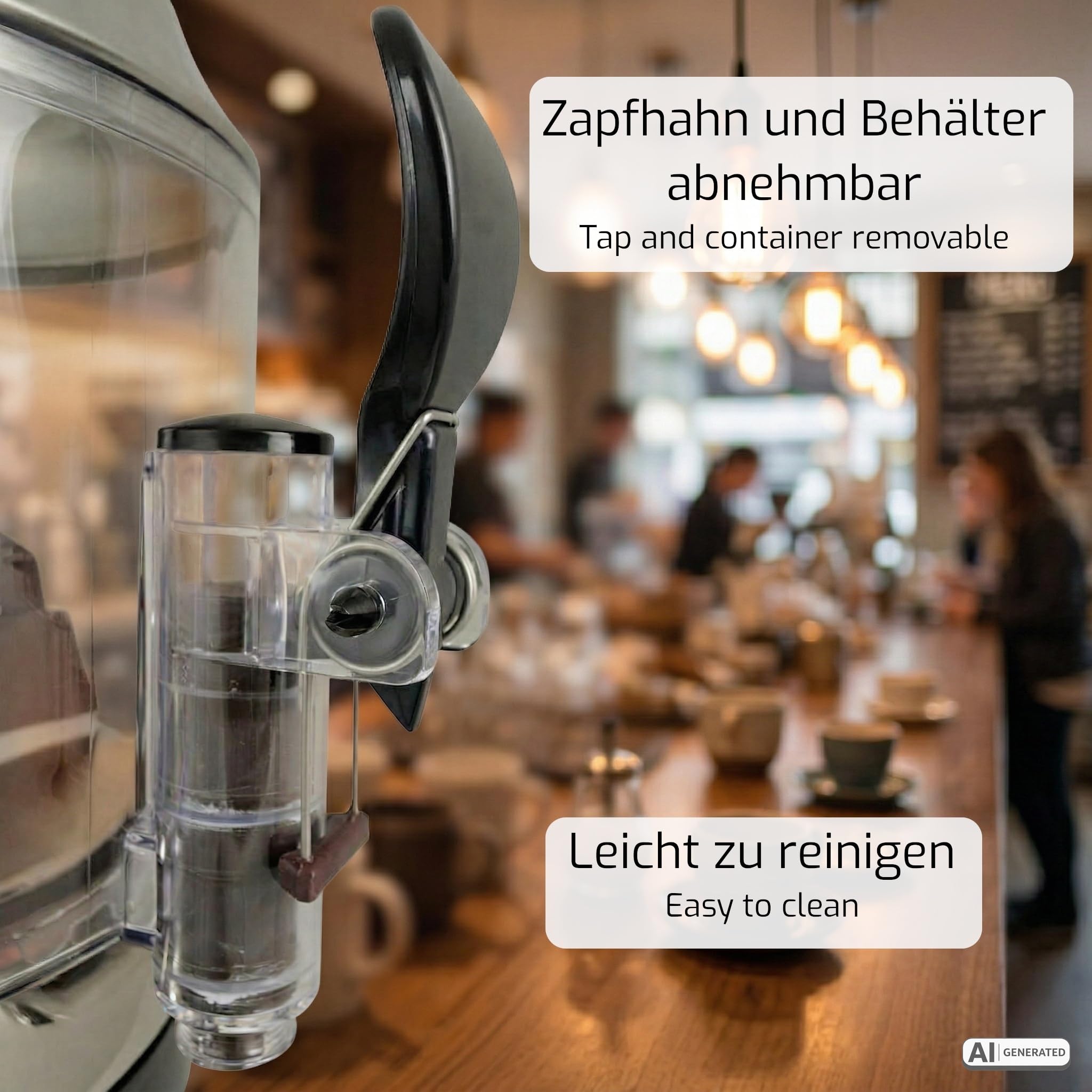 SARO Kakaodispenser 5 L Rührwerk Temperatur stufenlos einstellbar 230 V 1,1 kW Modell NINA