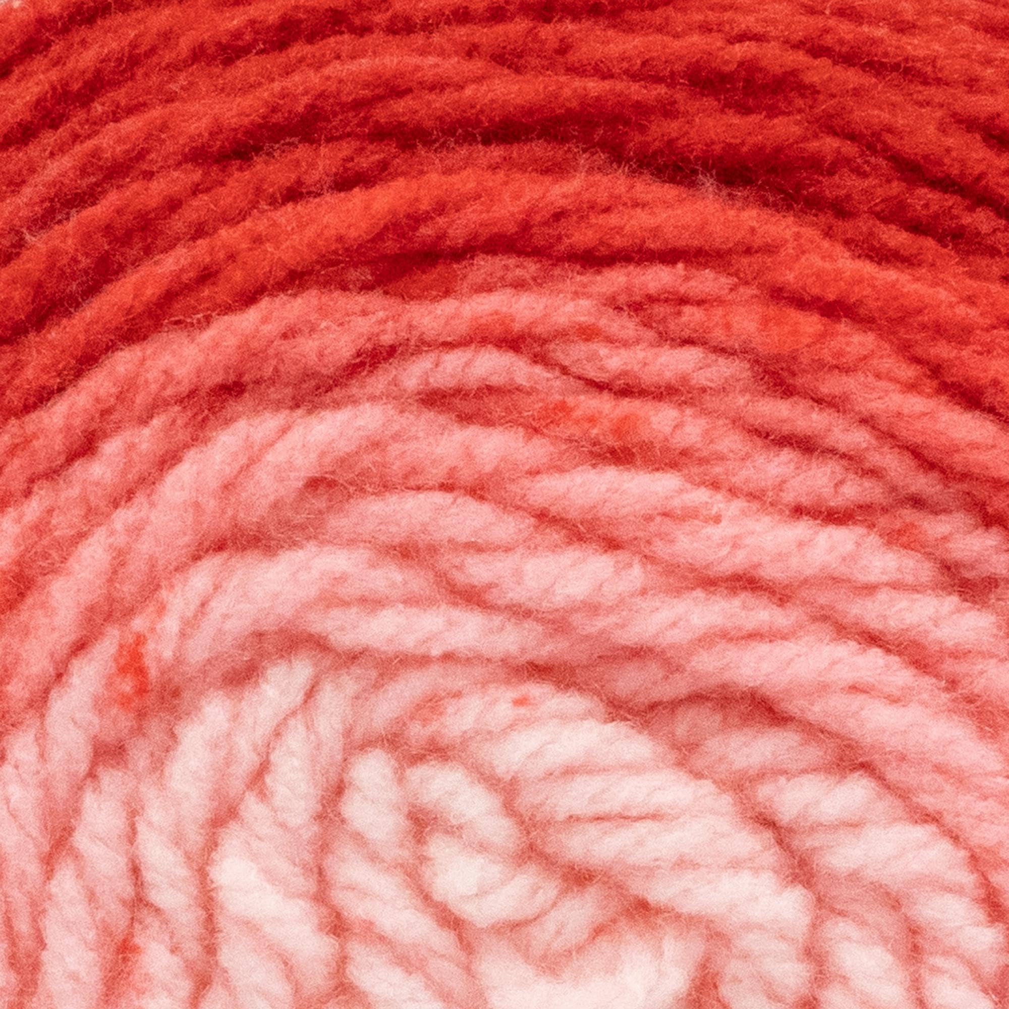 Lion Brand Yarn Gradient mandali, wielokolorowa przędza do robienia na drutach, szydełkowania i rękodzieła, czerwona, 1 opakowanie