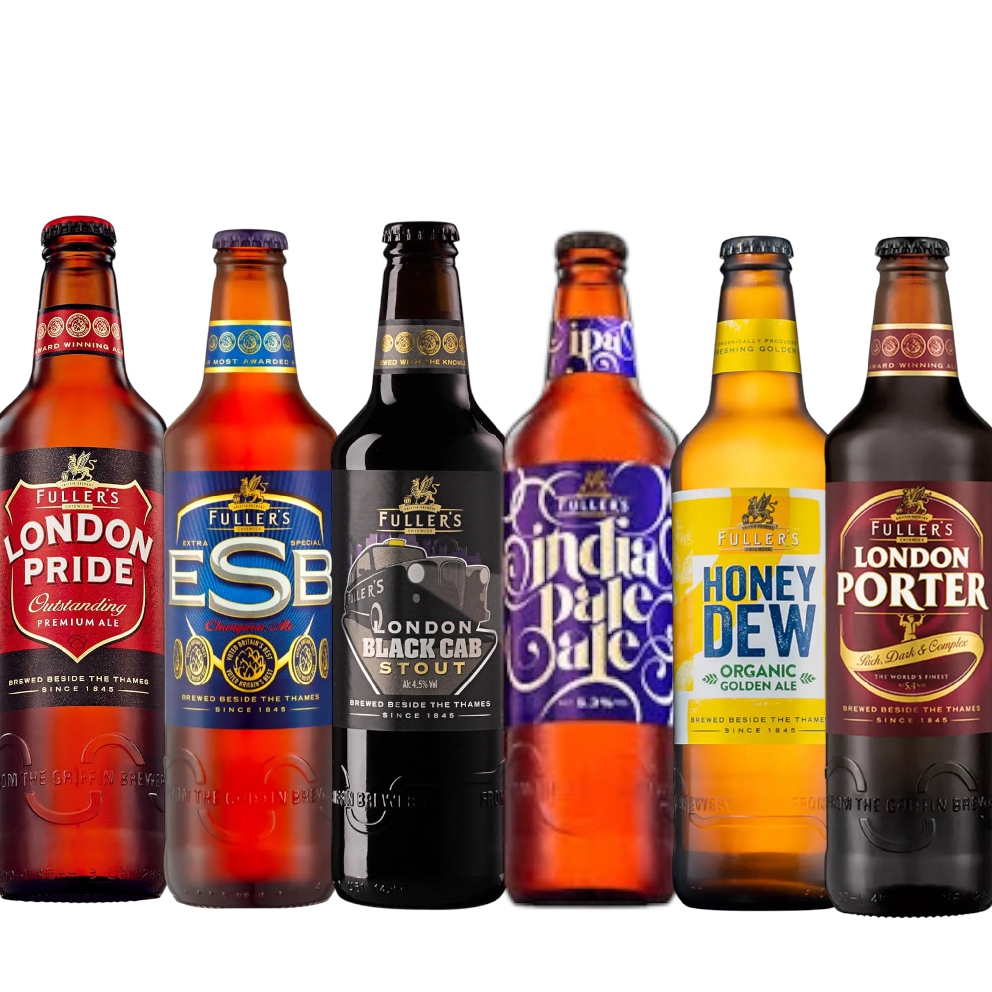 FULLERS BREWERY BIER IM MIX - IPA,PRIDE,PORTER,HONEY DEW,ESB UND BLACK CAB je eine Flasche a 500ml