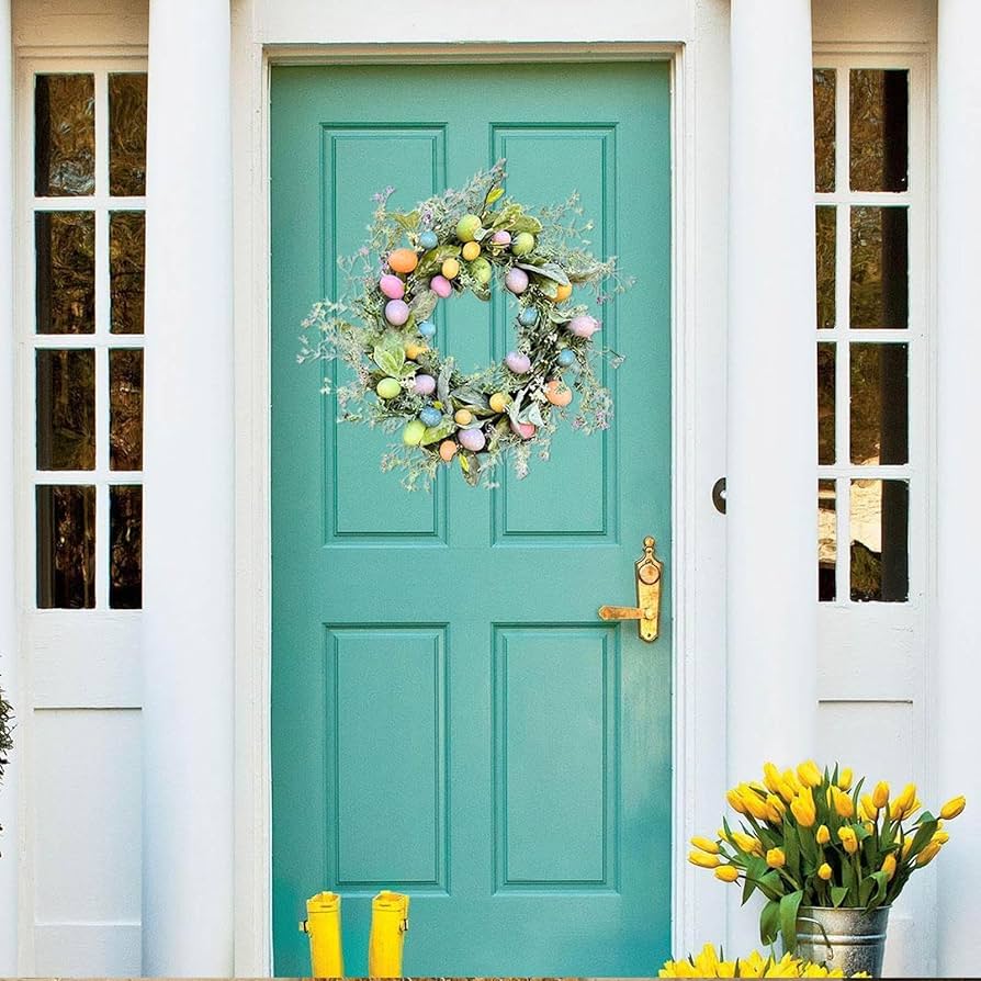 春リース イースター フラワーリース マーガレット 春まち パステル 玄関リース 春リース イースター フラワーリース マーガレット 春まち