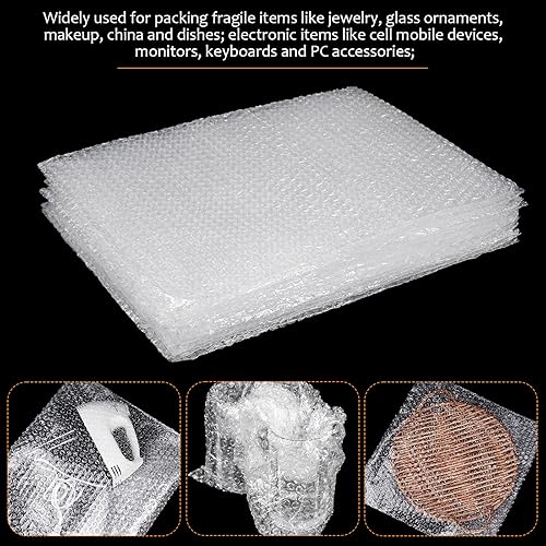 Miniatura 7 de 20 bolsas de burbujas de 16 x 20 pulgadas, bolsas de burbujas transparentes, doble pared a prueba de golpes, amortiguación de burbujas para mudanza,