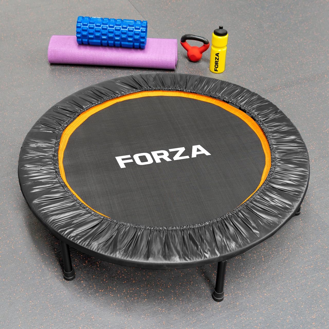 FORZA Mini Exercise Trampoline [40in] | Premium Cardio Fitness Trampette for Home & Gym Workouts, Ideal for Balance, Cardio & Coordination | Durable Steel Frame Springs