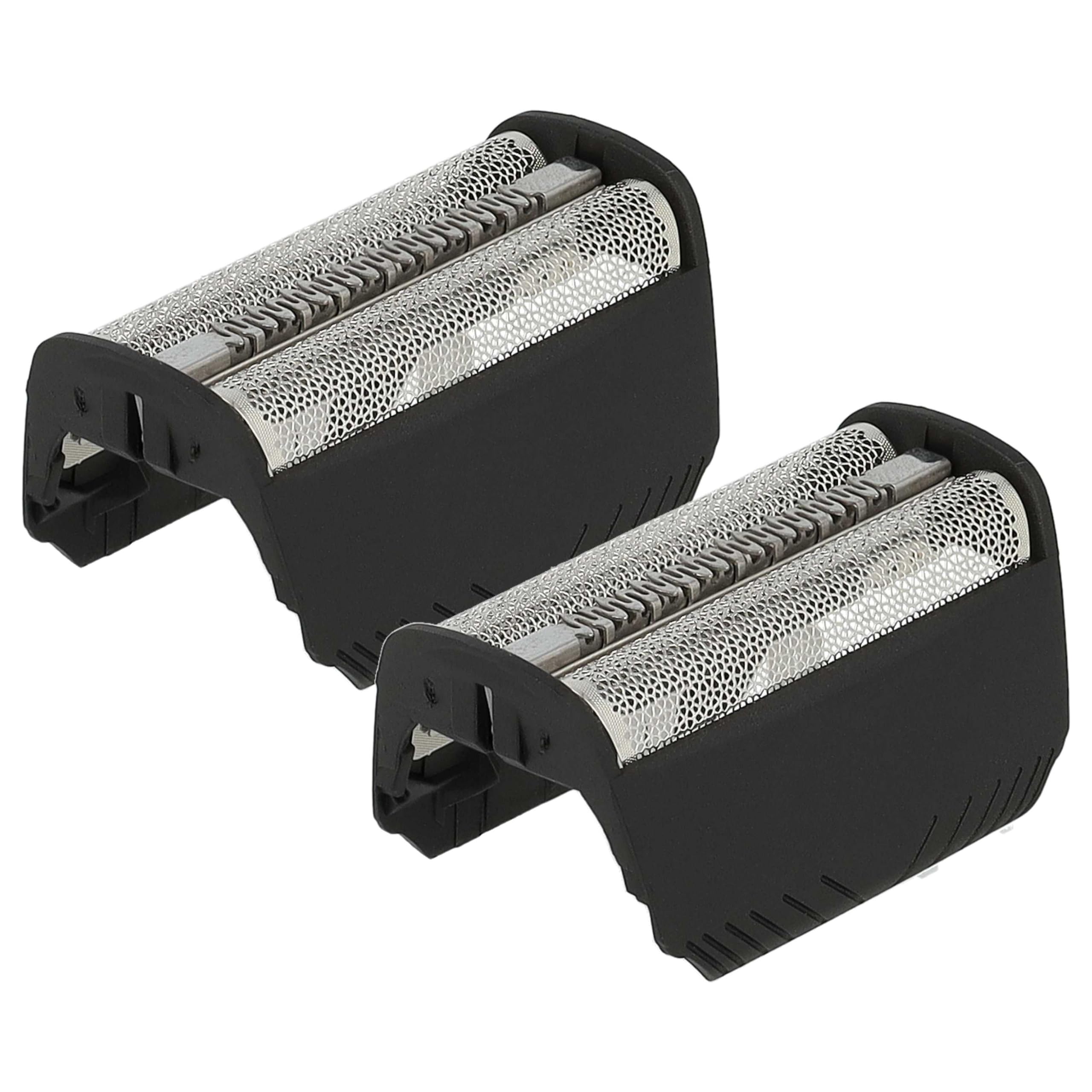vhbw 2x Doppelscherfolie Ersatz für Braun 30B, 30B Mul für Elektrorasierer + Rahmen, schwarz