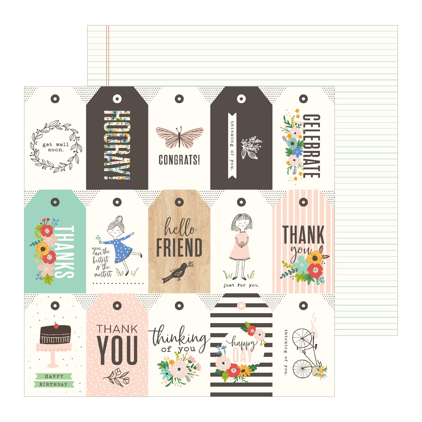 Jen Hadfield For My Friend Paper 12-x-12-Inch Multicolor