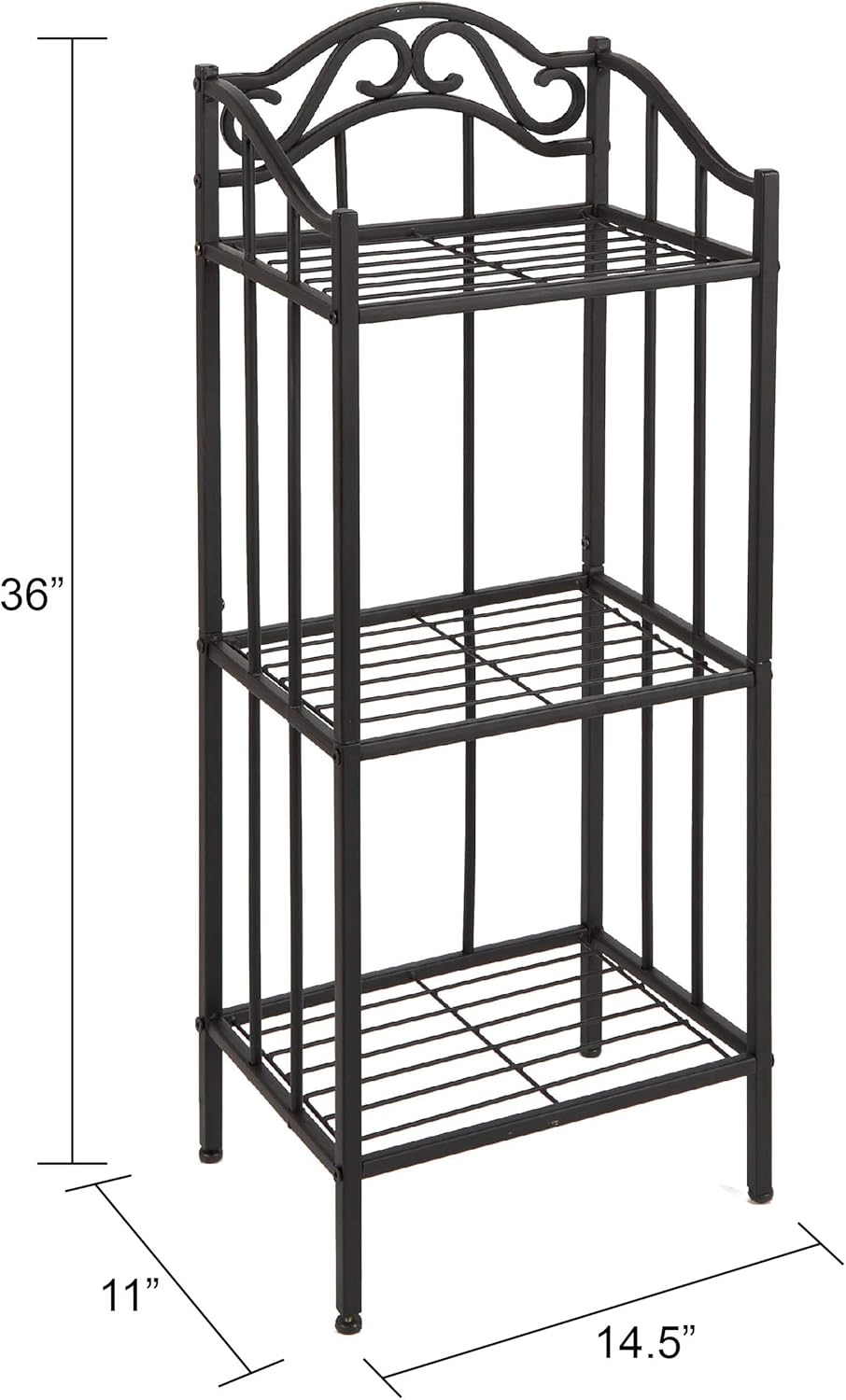 Silverwood Bathroom Floor Shelf, 14.5w 11d 36h, Oil Rubbed Bronze : Tools & Home Improvement
