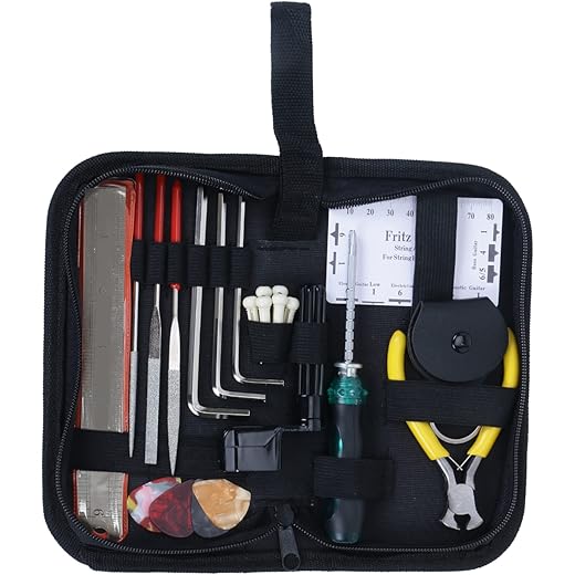 Juarez Guitar Maintenance, Set-up and Repair 23 Piece Tool Kit for Ukulele, Acoustic, Electric and Bass Guitars