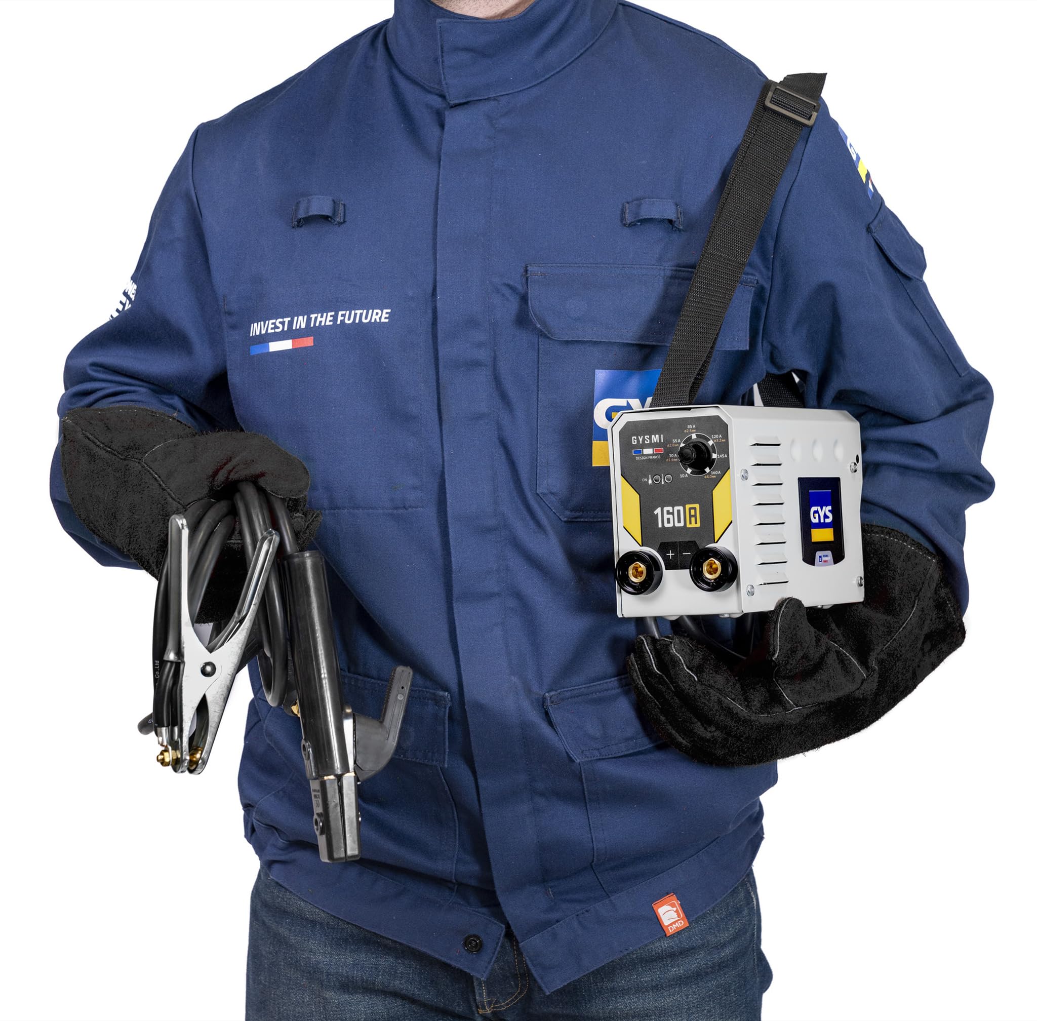 GYS, GYSMI 160A, Poste à Souder à l'Électrode Enrobée 160A Monophasé 230V (MMA), Arc Force, Antisticking, Hot Start, Avec Valise, Porte-électrode, Câble de Masse