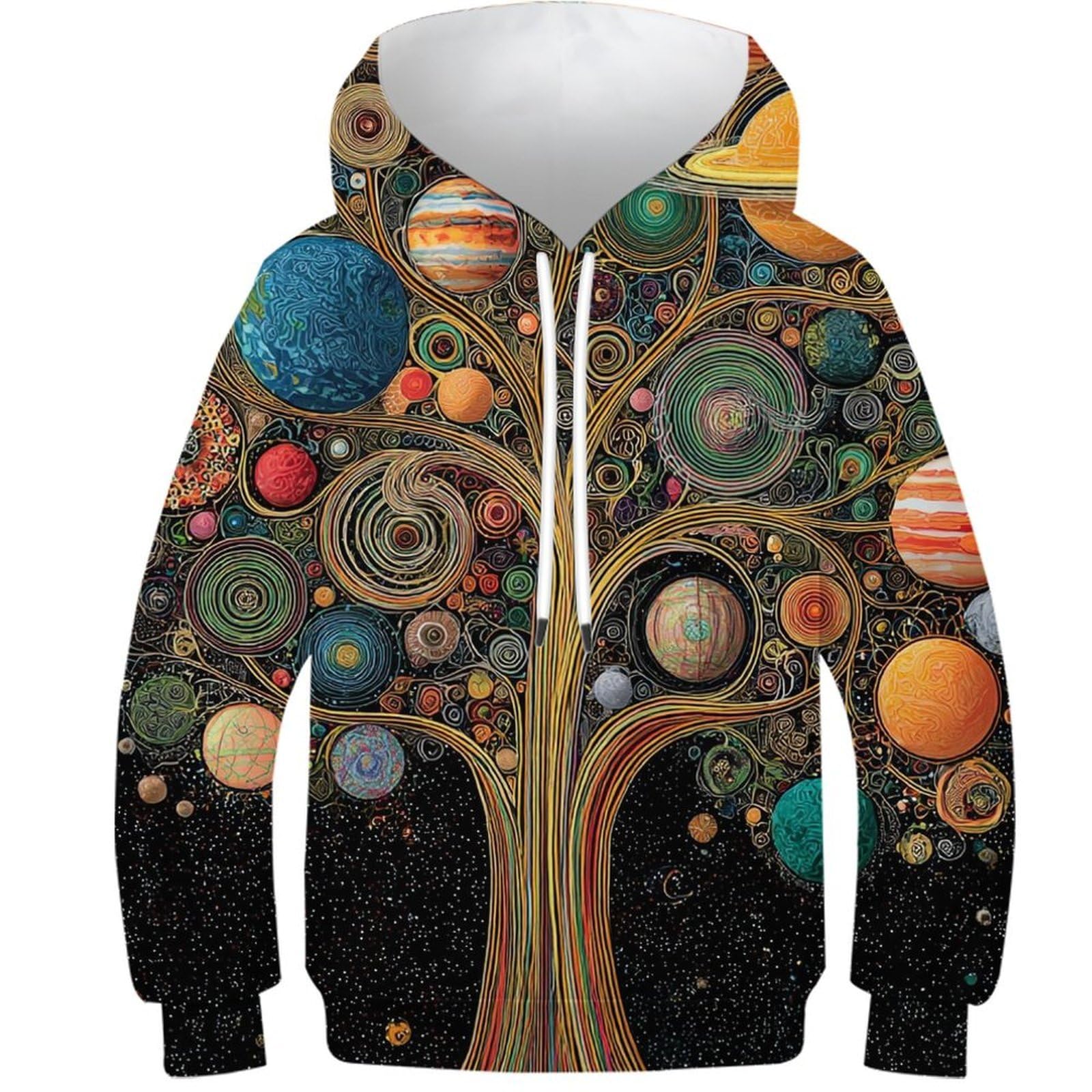 Pull 3D cosmique enfant anti-tache sweat à capuche robuste 8-10Y - 8