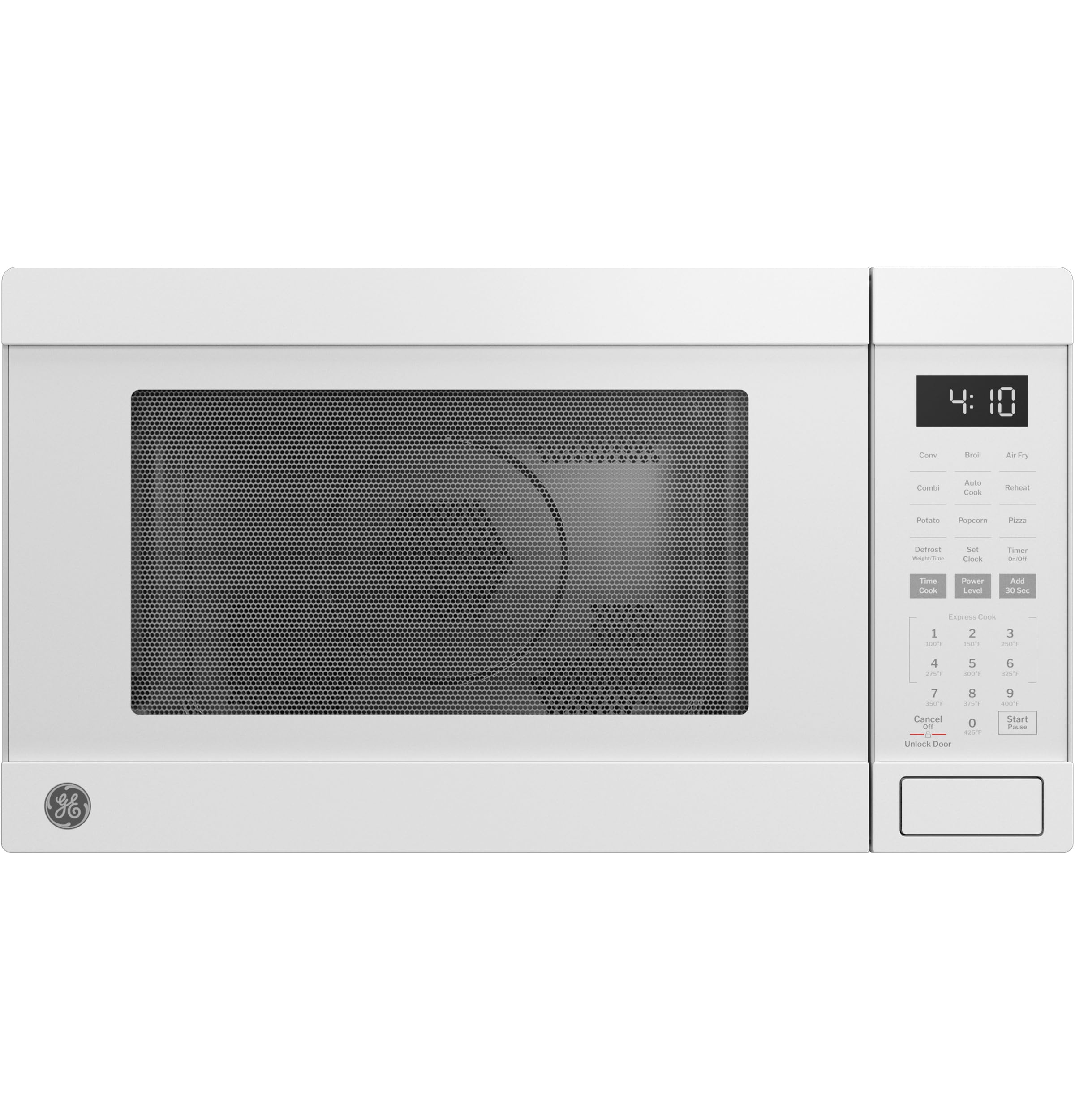 GE 4-in-1 Air Fry Countertop Microwave Oven, 1050 Watt, 1.0 Cu. Ft., White