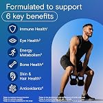 Gommes multivitamines One A Day pour hommes - Vitamines gélifiées quotidiennes pour hommes avec vitamine A, C, D, zinc pour la santé immunitaire et osseuse, biotine pour le métabolisme énergétique, vitamine E, sélénium antioxydants, 60 gommes