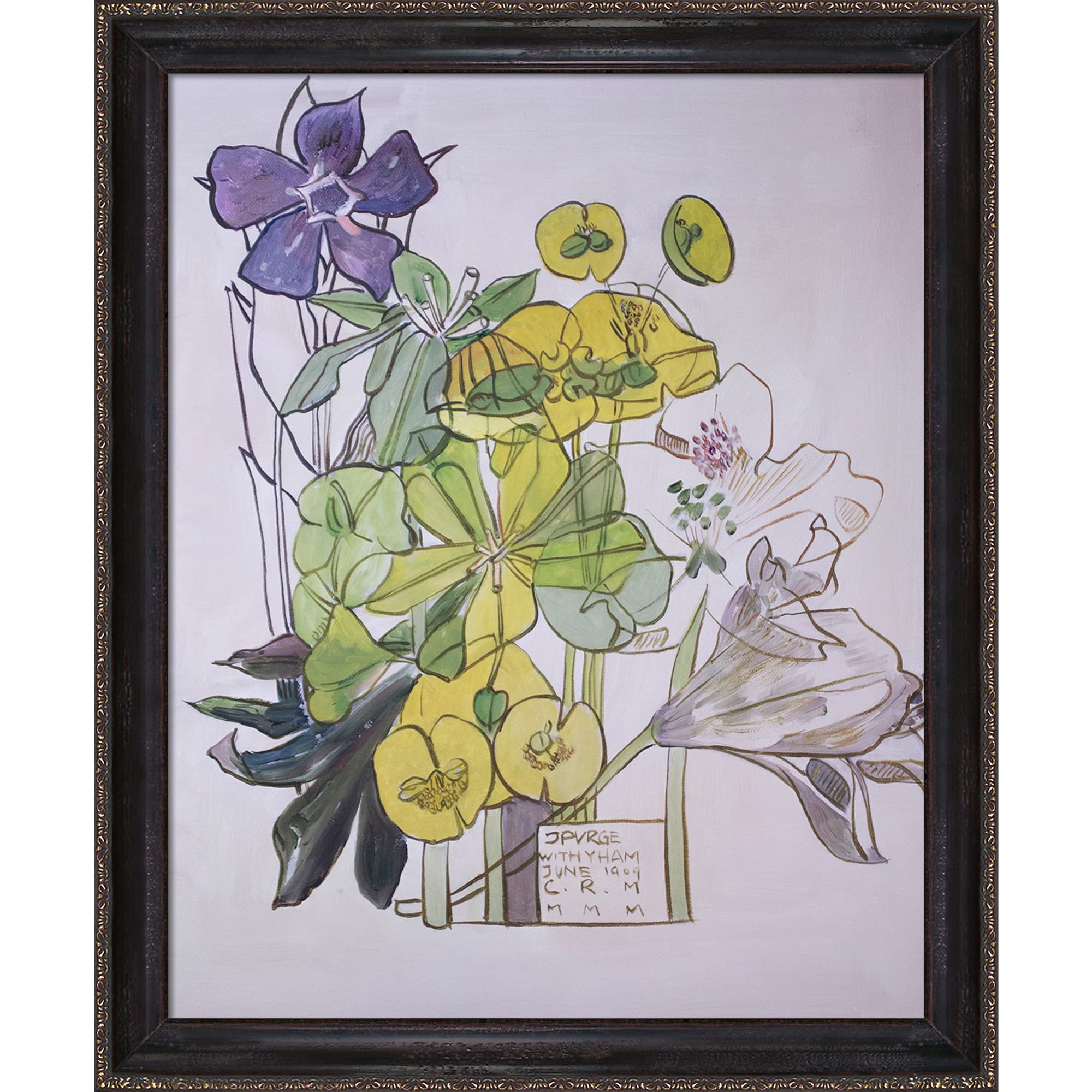 La Pastiche Spurge, Withyham with La Scala Frame, 19" x 23"