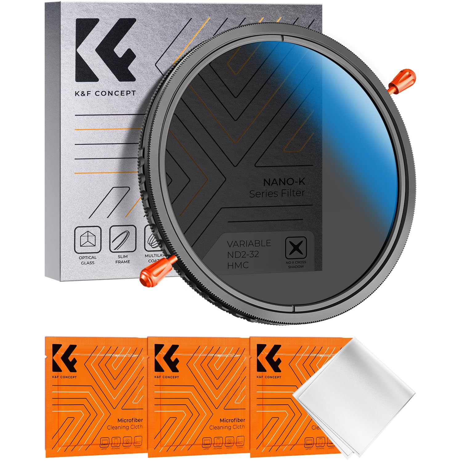 K&F Concept 55mm Variable ND2-32 & CPL 2-in-1 Lens Filter - Adjustable Neutral Density Polarizer