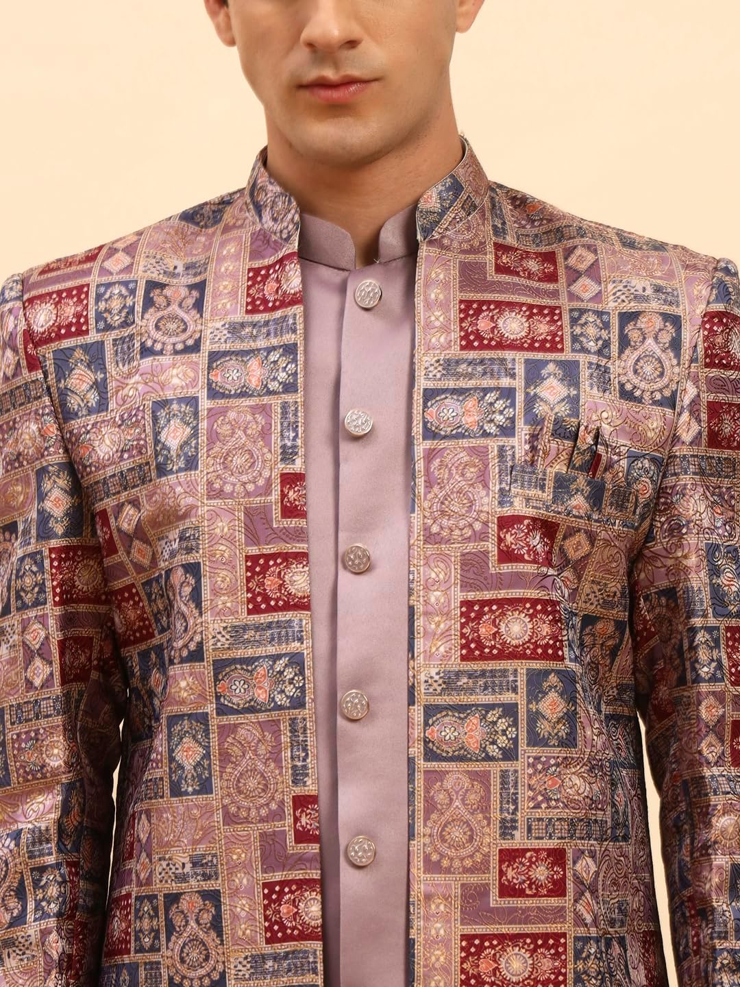 Pro-Ethic Style Developer Men’s Kurta Sherwani Set | Indian Traditional Outfit for Men (C-137) - Image 4