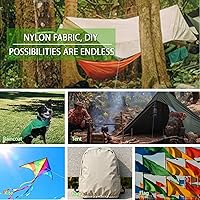 Vista 7 de 9KM DWLIFE Tela, tela de nailon Ripstop impermeable blanca 40D, 60 x 39 pulgadas, ligera, revestimiento de PU, tela hermética para cometa, tienda