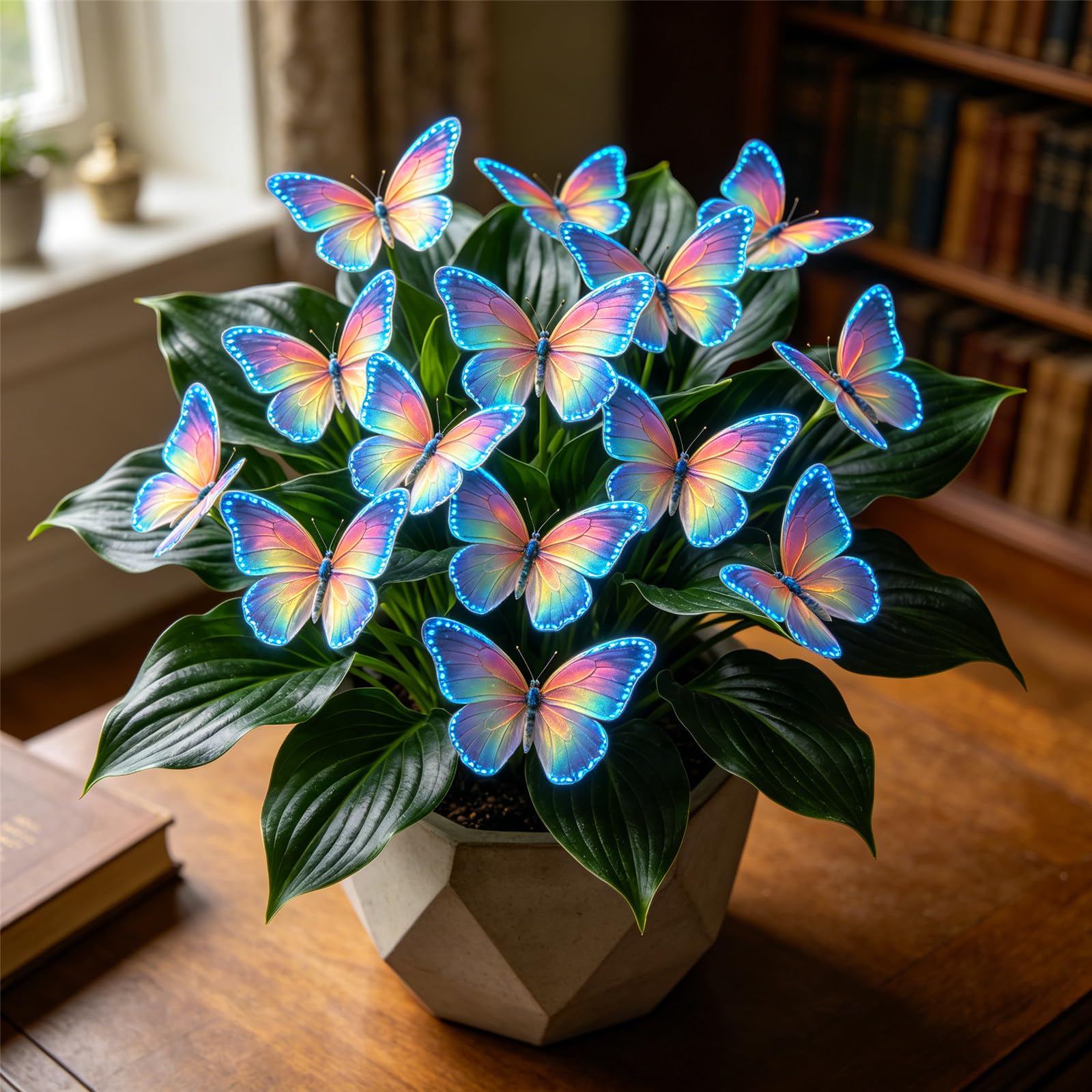 Butterfly Hosta Bulbs for Planting-Fast Growing,Vibrant Color,Excellent Display,Lovely Courtyard Accent-10bulbs-A
