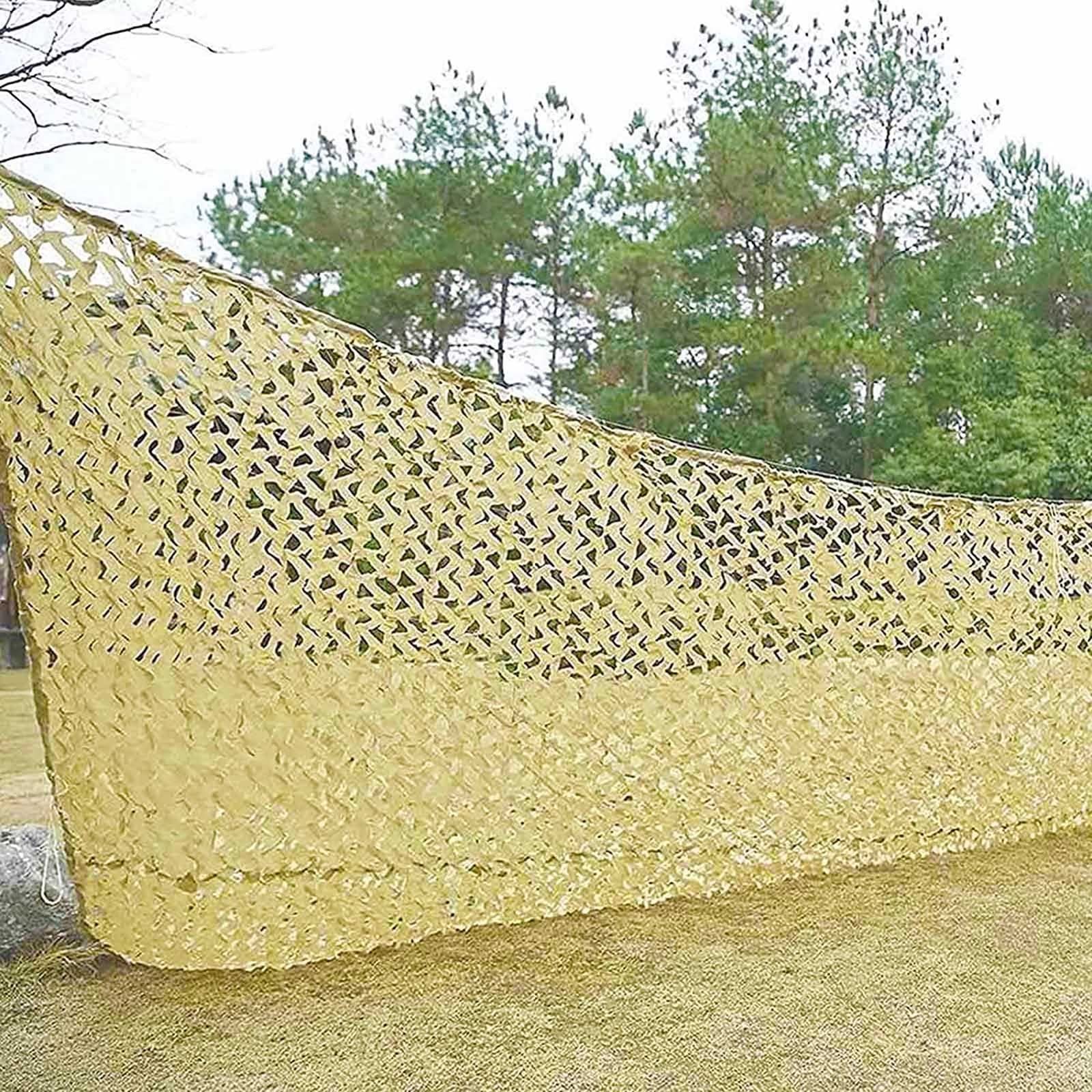 VidaXL Camouflagenet met opbergtas 1,5x5 m beige