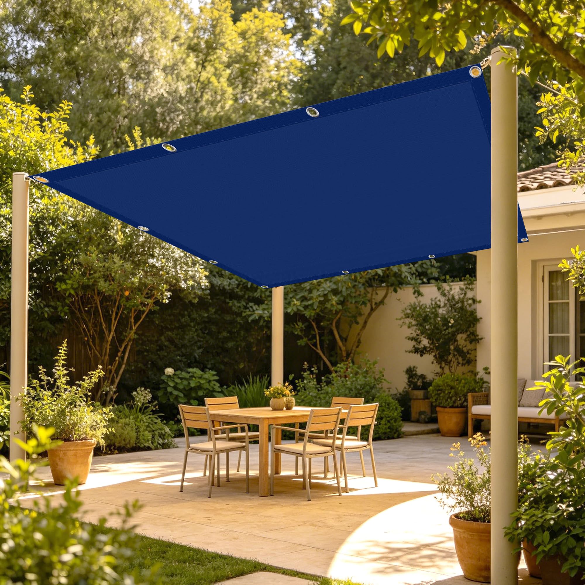 Toile ombrage exterieur 80x600 anti-UV imperméable pour jardin patio