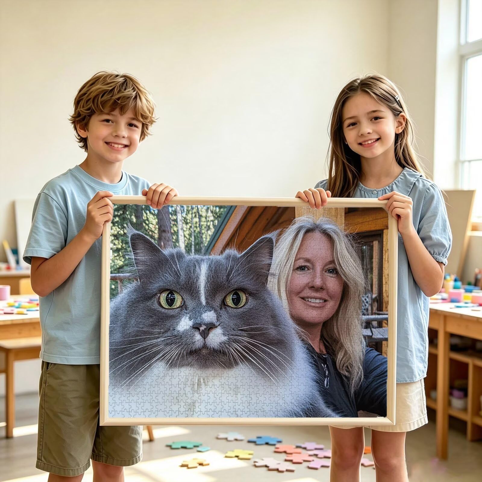 Spersonalizowane puzzle, niestandardowe drewniane puzzle fotograficzne