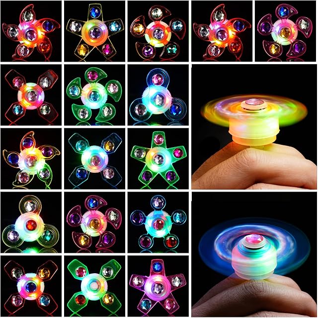 Mikulala Party Bag Fillers for Kids 24 Pack Light Up Rings Easter Gifts LED Party Favours Glow in The Dark Party Supplies for Kids Birthday Party Prizes