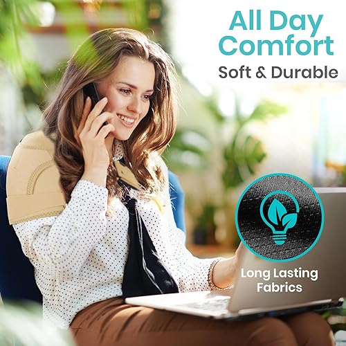 Miniatura 4 de Vive - Soporte estabilizador de hombro, funda de compresión para recuperación de lesiones de manguito rotador, artritis, esguinces, luxación,