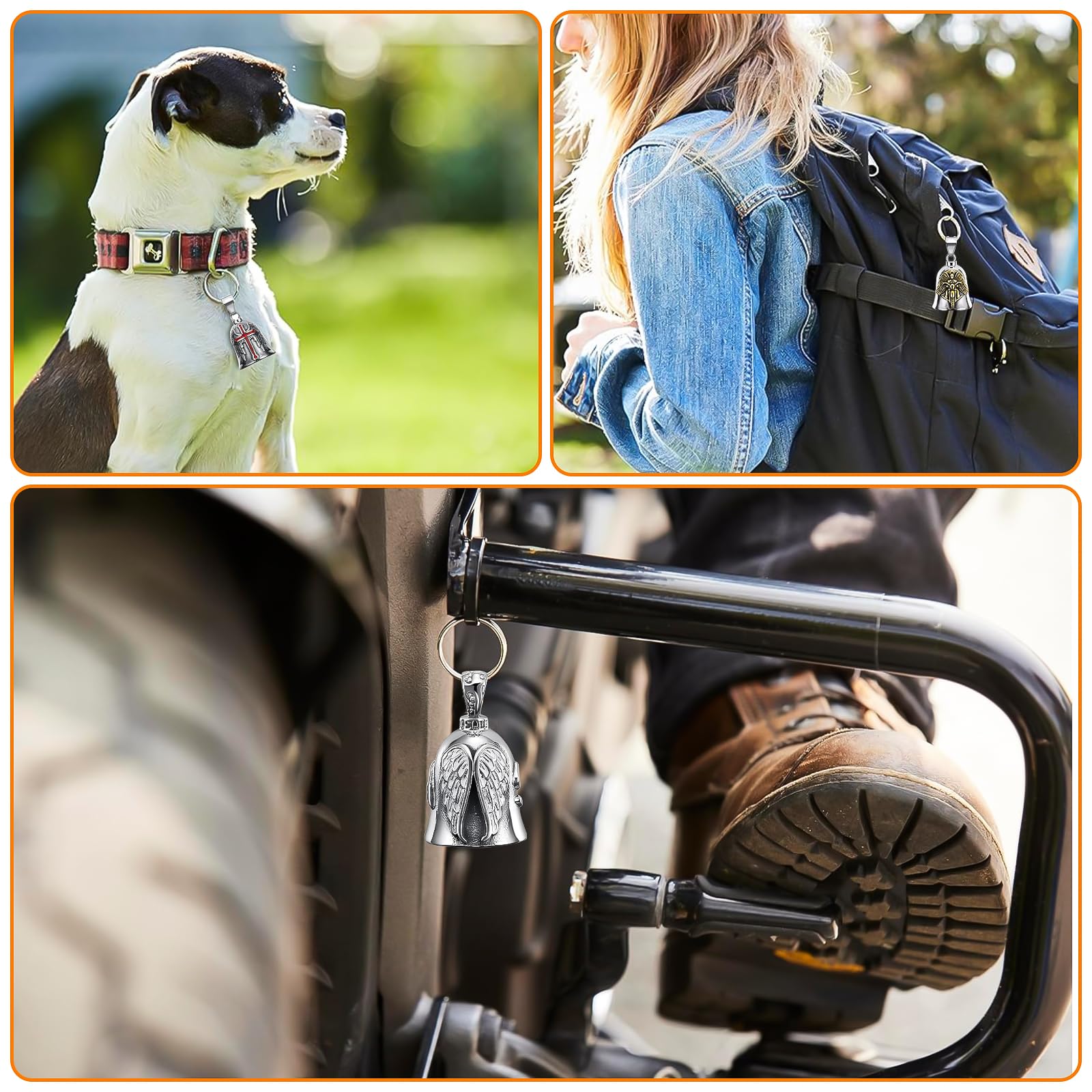 TTYSHIP® 4 adet Guardian Bell, motosiklet zili, çinko alaşım