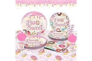 Two Sweet Birthday Party Decoration Supplies for 2 Year Old Girl, Serves 25