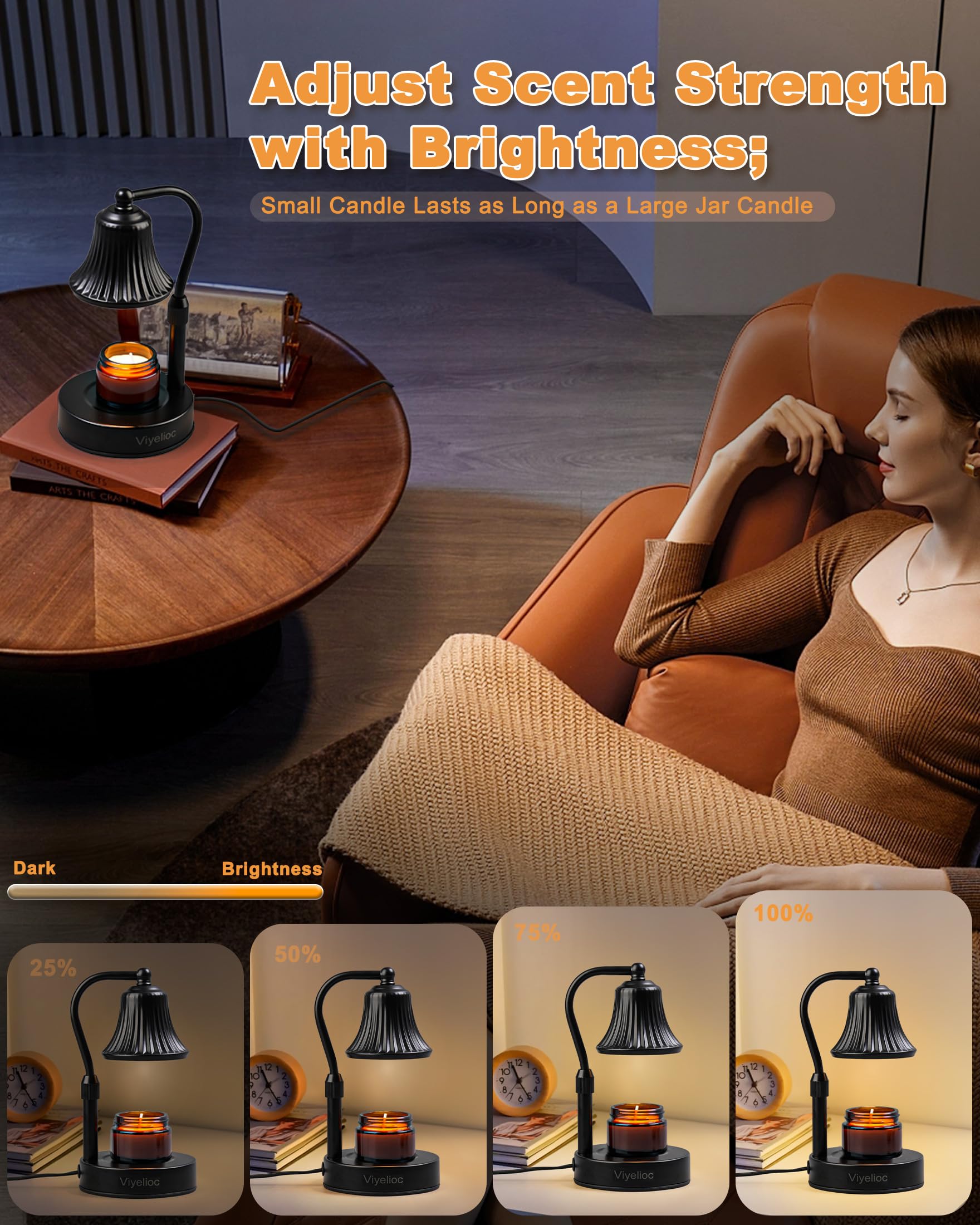 Amazon.co.jp: Viyelioc キャンドルウォーマー 無階段調光 キャンドル