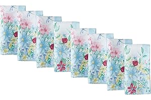 Newbridge Set of 8 Fabric Easter Napkins: Spring Floral Atmosphere