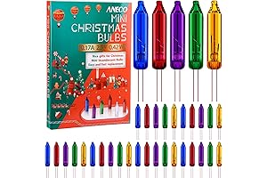 Aneco 140 Pieces Multicolor Mini Christmas Replacement Bulbs,
