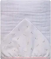 Toalha de Banho Bebê Soft com Capuz Central Estampado 80x80cm Algodão 100% Qualidade Premium Conforto e Maciez para Recém-Nascido (Rosa)