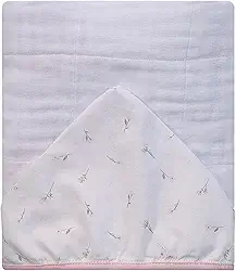 Toalha de Banho Bebê Soft com Capuz Central Estampado 80x80cm Algodão 100% Qualidade Premium Conforto e Maciez para Recém-Nascido (Rosa)