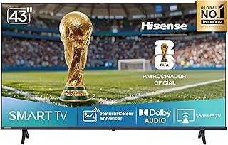 Hisense Smart TV FHD 43" Polegadas 43A4NV com HDR10, DTS Virtual X, Compatibilidade Alexa e Google Home - Produto 8 mais recomendado com 5 estrelas