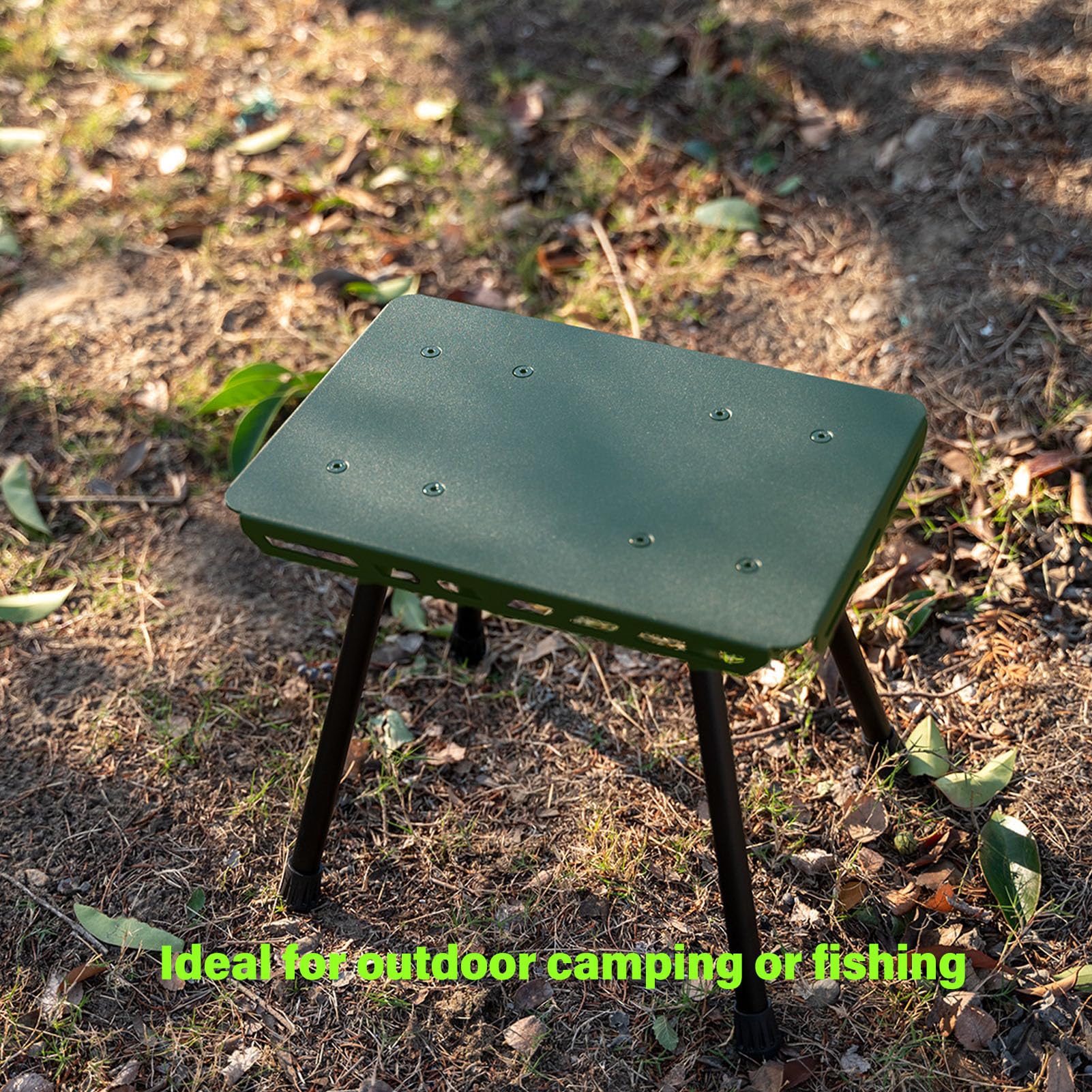 LIZEALUCKY Sgabello pieghevole portatile Cuscino del sedile in tessuto Oxford leggero in alluminio Supporto 330,7 libbre Sedia da campeggio per escursionismo da viaggio con carico (Verde)