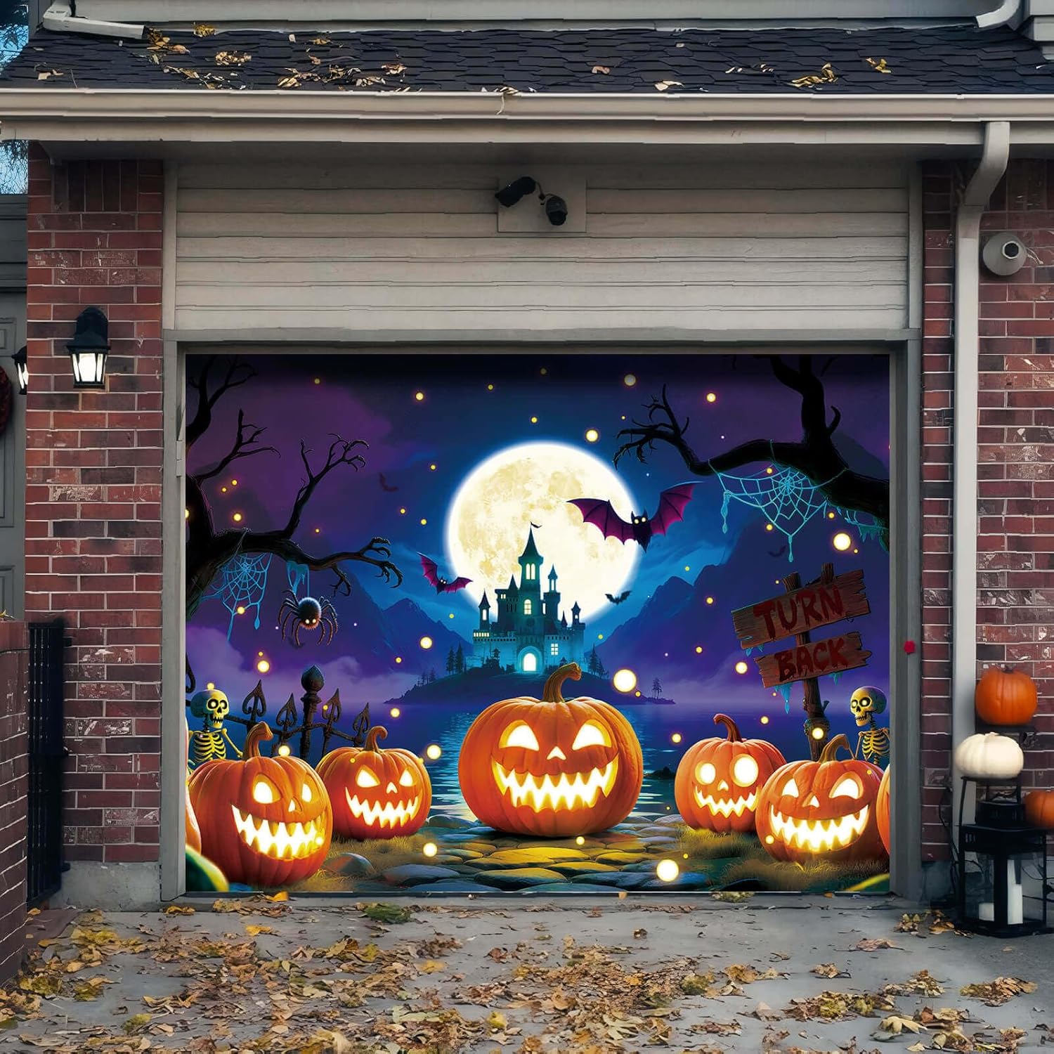 Halloween Garage Door Banner 7x9 ft - Pumpkin Design