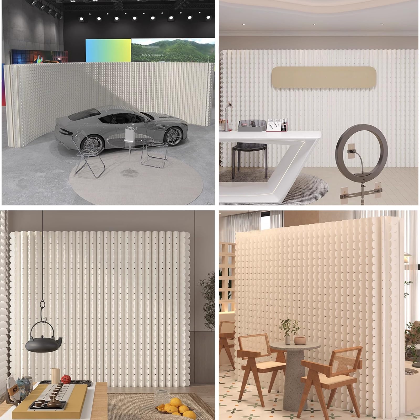 Biombo Separador Divisor de habitación moderno, partición de pared de papel engrosado independiente para oficina en casa, divisores de pared de partición de habitación portátiles pantallas de privacid