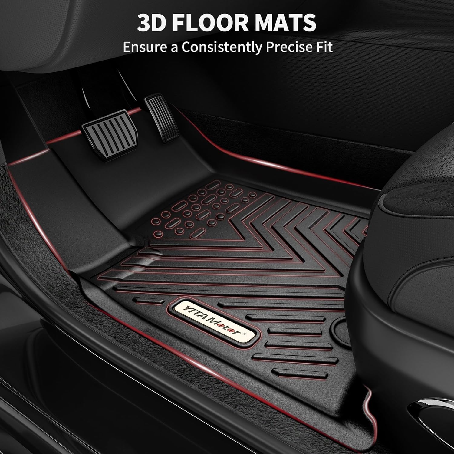 YITAMOTOR Floor Mats & Cargo Trunk Liner Compatible with 2020-2025 Hyundai Palisade 8 Seat (Fits Bench Seats), TPE Custom Fits 3 Rows Car Mats Automotive Liners Sets