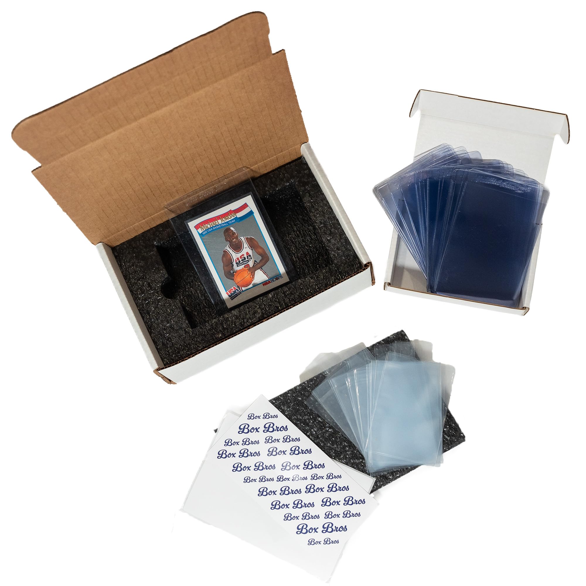 Amazon.com: 25 Card Grading Submission Kit, Card Grading Mailing Kit Box  for PSA, CGC, SGC Trading Card- 25 Semi Rigid Card Holders, 25 Tabbed Card  Sleeves, Foam Shipping Box, Card Box &
