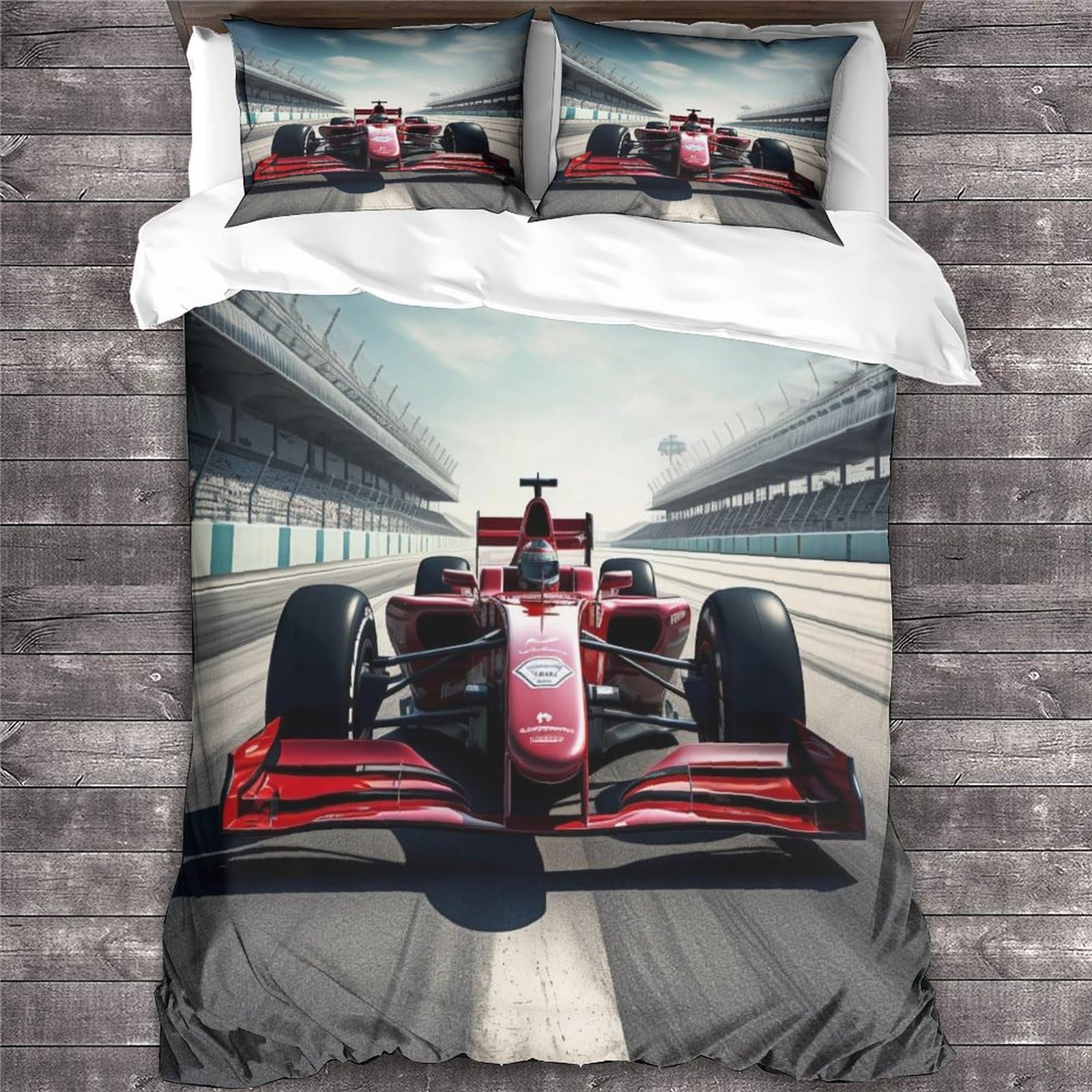 Formula 1 Copripiumino F1 Set di biancheria da letto 3D con cerniera