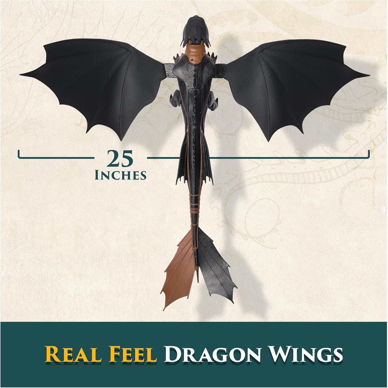 DreamWorks Dragons, How to Train Your Dragon, Ultimate Plasma Blast Toothless, 25” Wings with Lights & Sounds Action Figure, Kids Toys for Boys Ages 4 and up