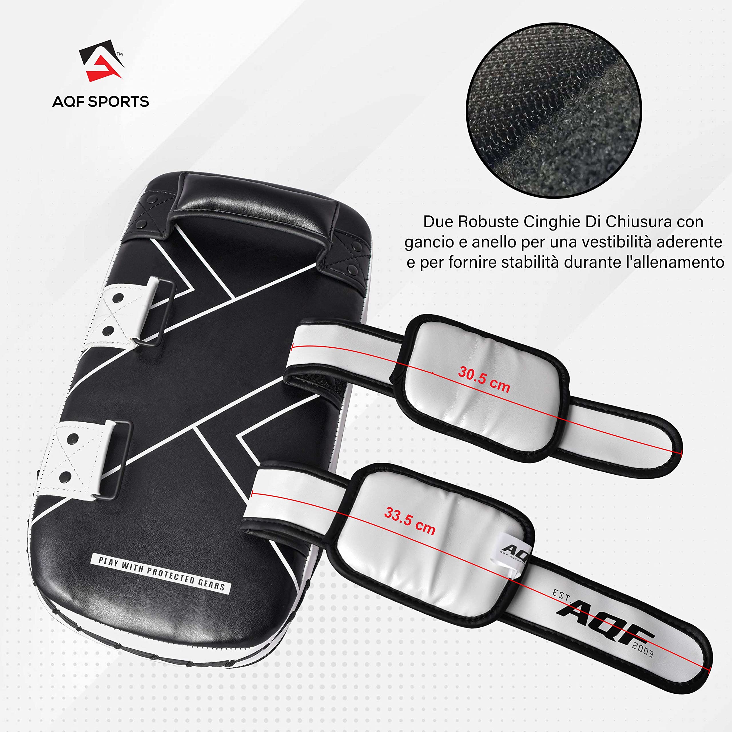 AQF Scudo Curvo Imbottitura da Braccio Thai Kickboxing, Colpitori Boxe, Pao Muay Thai Pad, Arti Marziali Striking Shield per MMA, UFC, Karate & Taekwondo