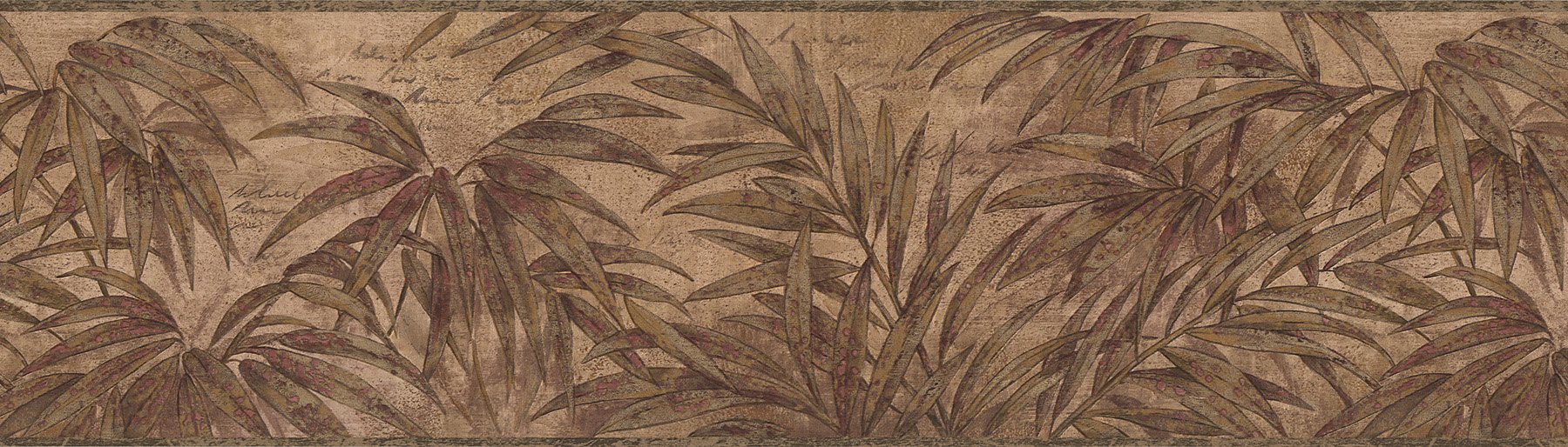 Brewster 418B076 Destinations by The Shore Fern Wild Wall Border, 6.825-Inch by 180-Inch, Tan