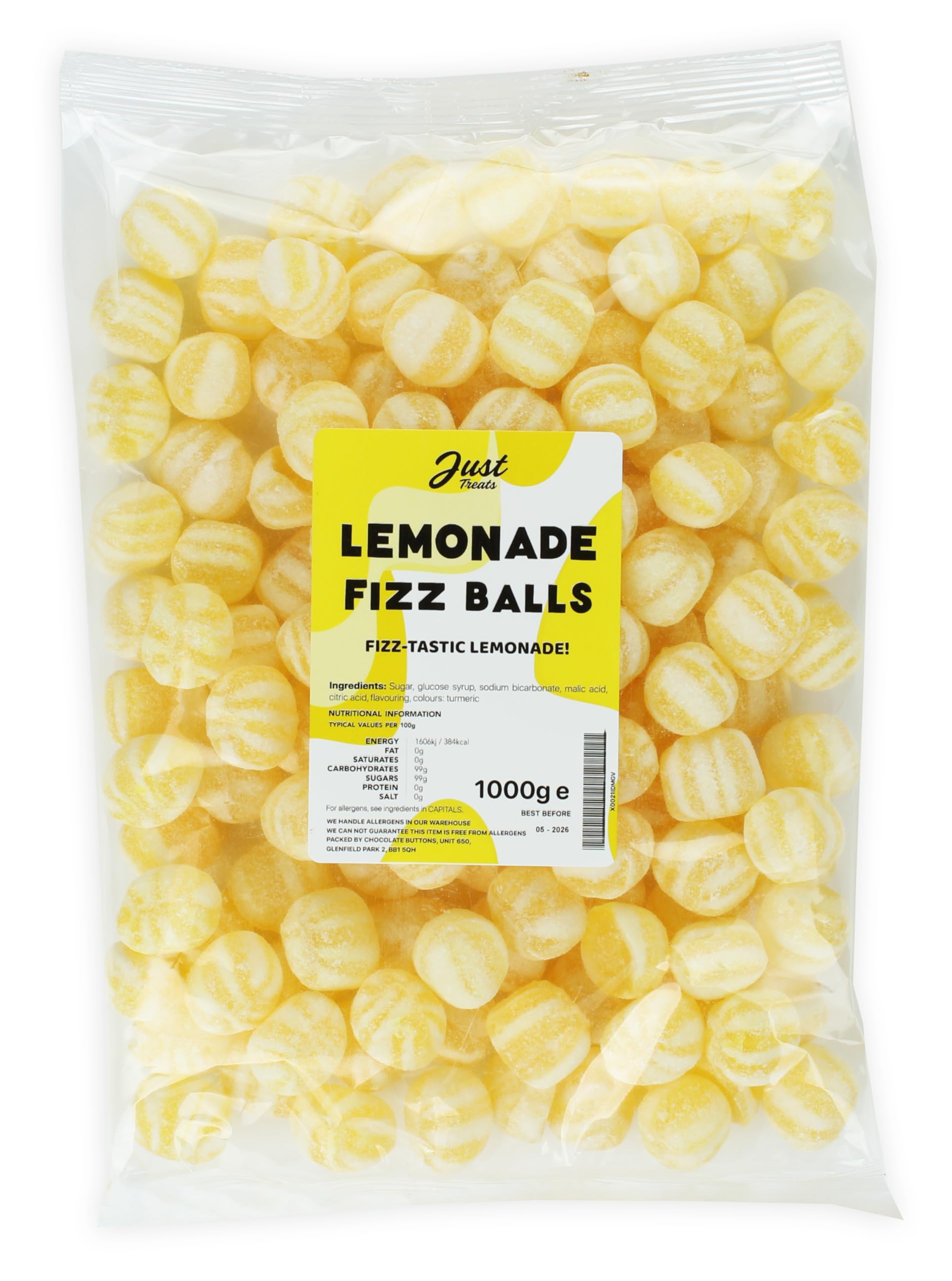 Just TreatsLemonade Fizz Balls 1kg Party Bag