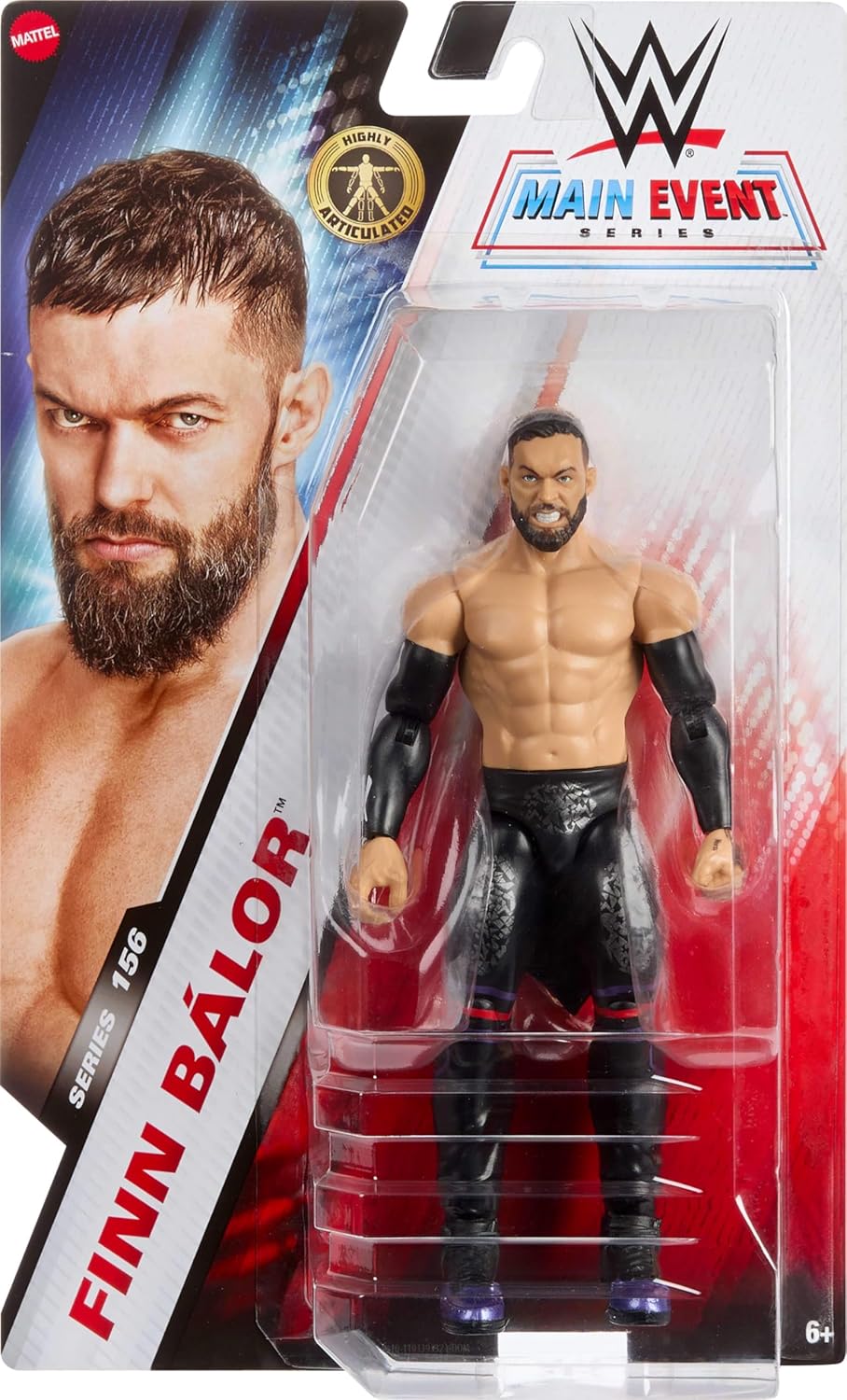 Mattel WWE Finn Balor Action Figure, Main Event Series #156, 6-inch Collectible Superstar with 14 Articulation Points & Life-Like Look